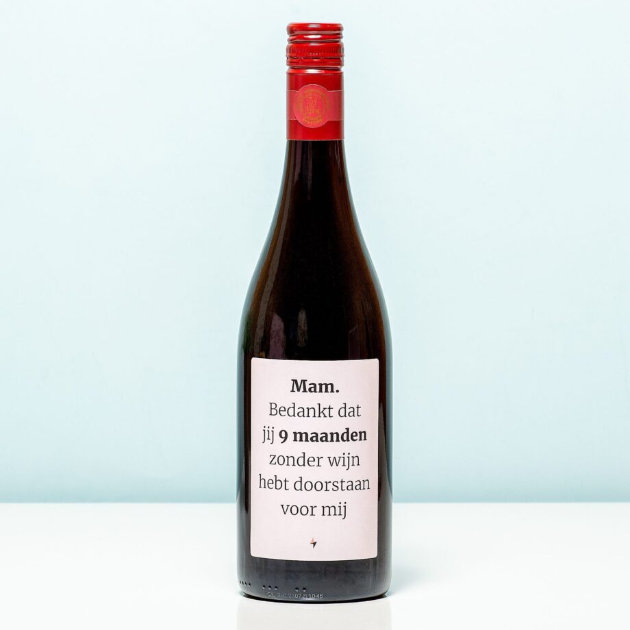 Wijnfles 9 maanden zonder wijn