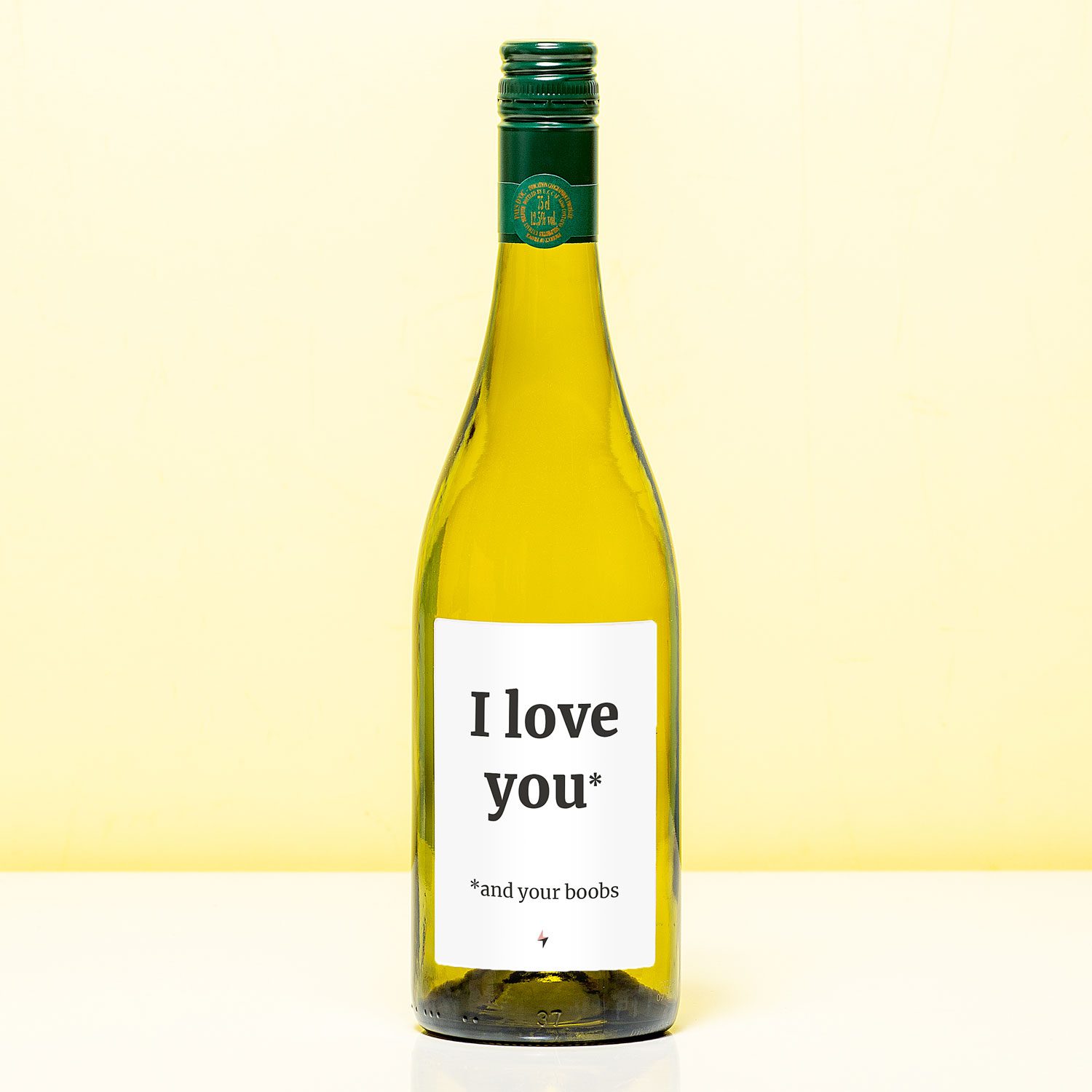 Wijnfles I Love You (and Your Boobs) - Wit (Sauvignon Blanc)
