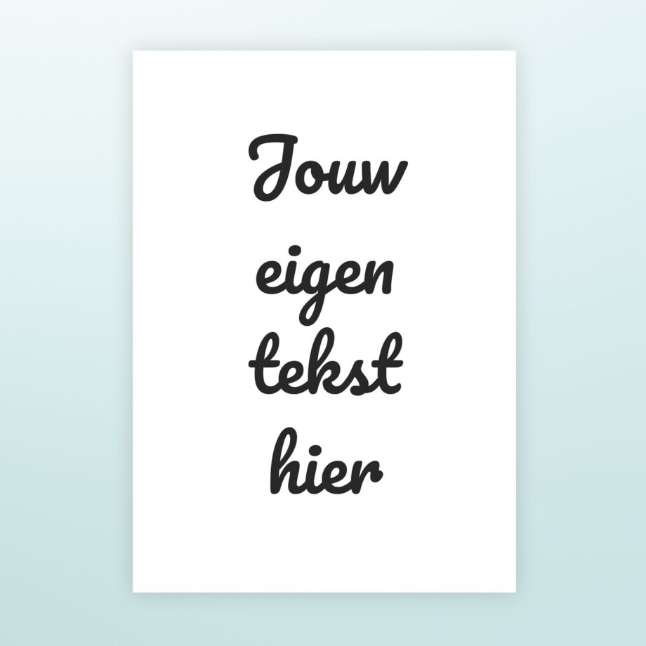 Gepersonaliseerde poster met eigen tekst (A2 formaat)