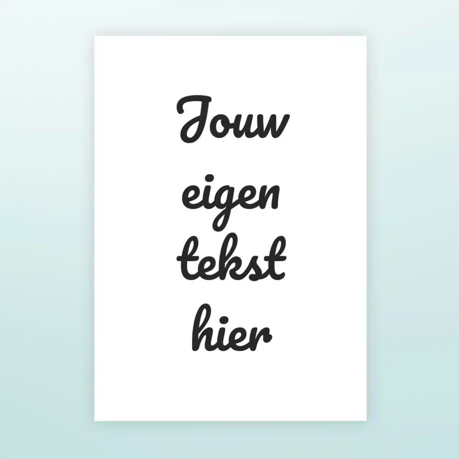 Gepersonaliseerde poster met eigen tekst (A2 formaat)