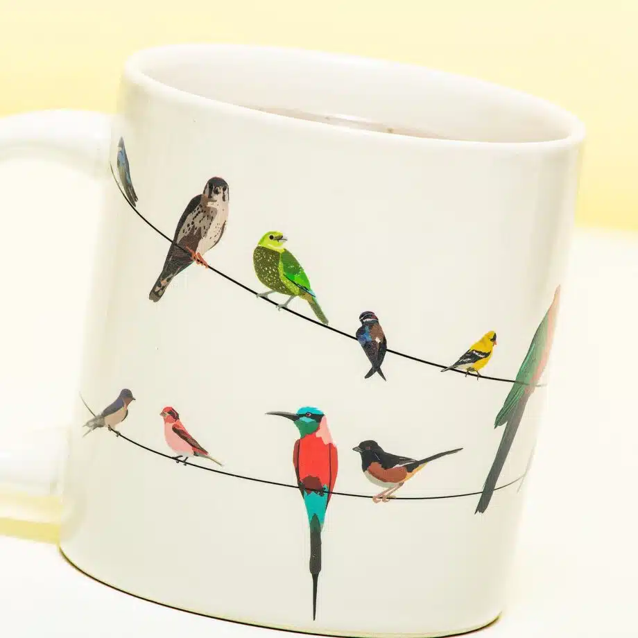 Warmtegevoelige mok Vogels