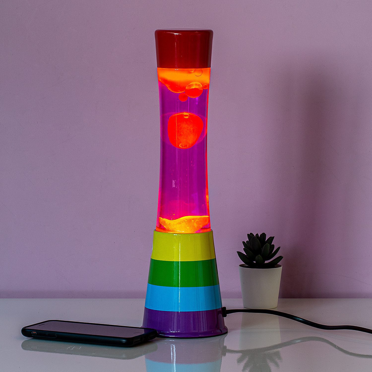 Regenboog lavalamp van Fisura bestel online bij Ditverzinjeniet