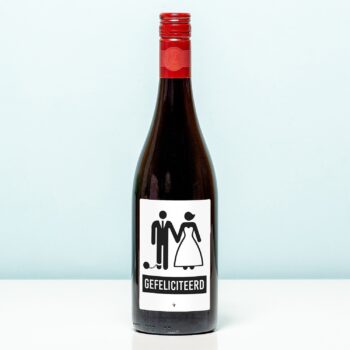 Wijnfles Game over Bruidspaar - Rood (Merlot)