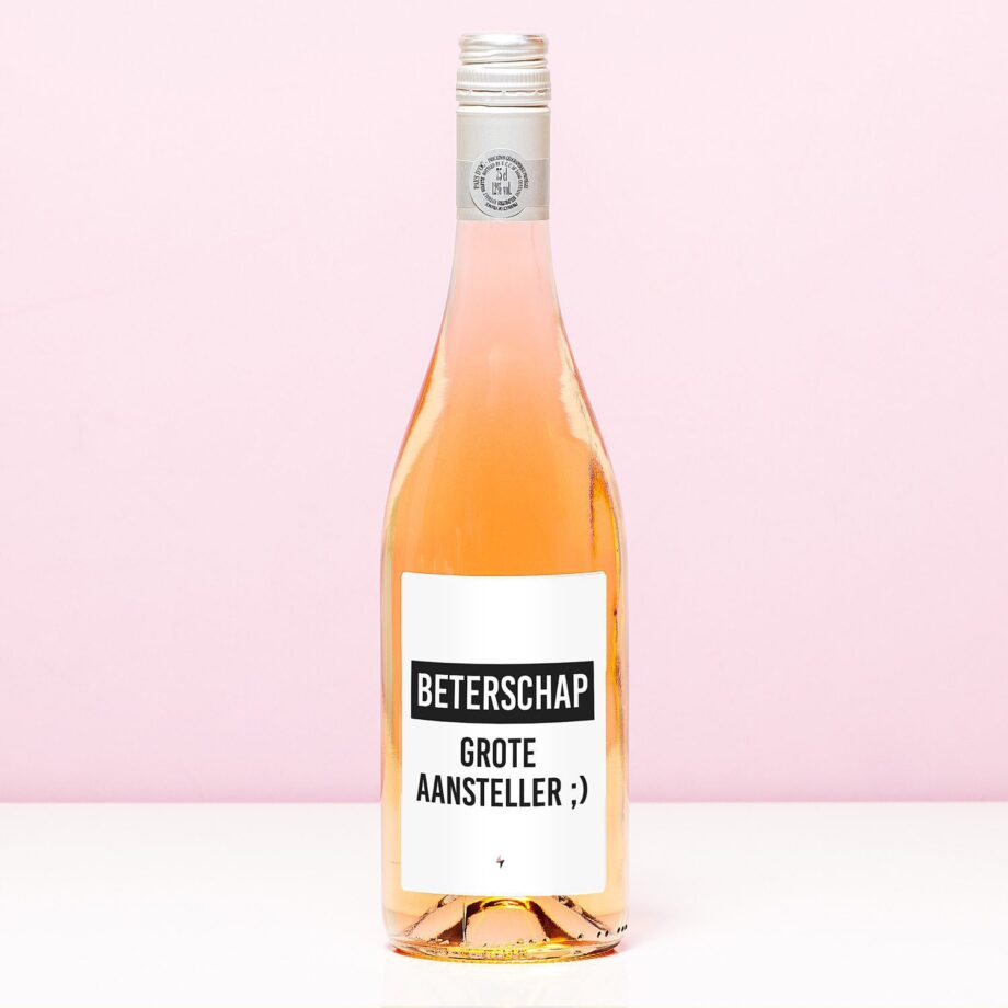 Wijnfles Beterschap aansteller