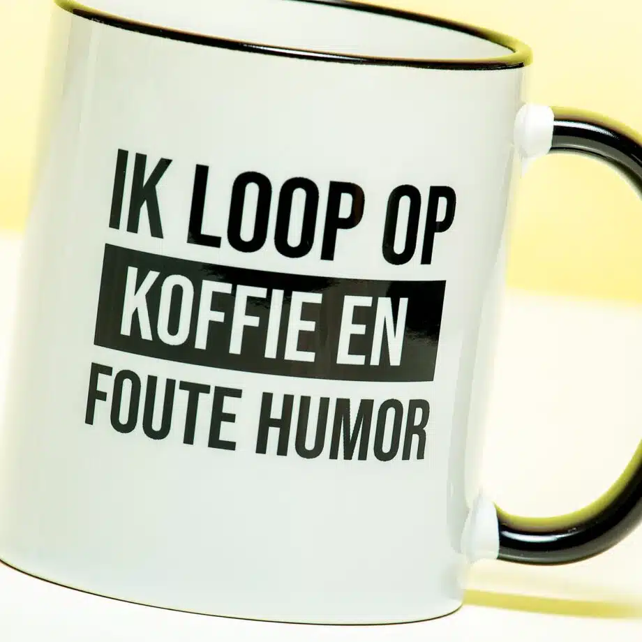 Mok Koffie en foute humor
