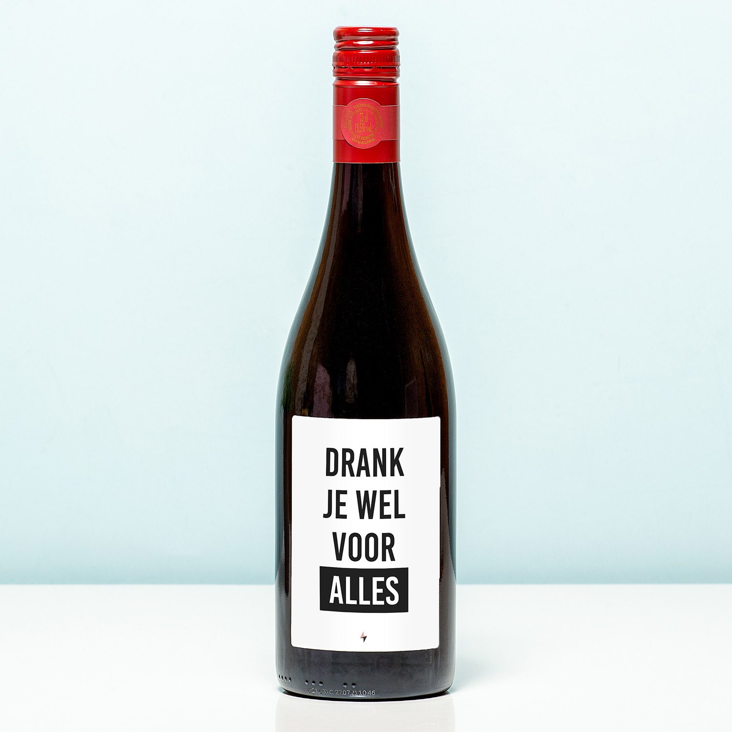 Wijnfles Drank Je Wel Voor Alles - Rood (Merlot)