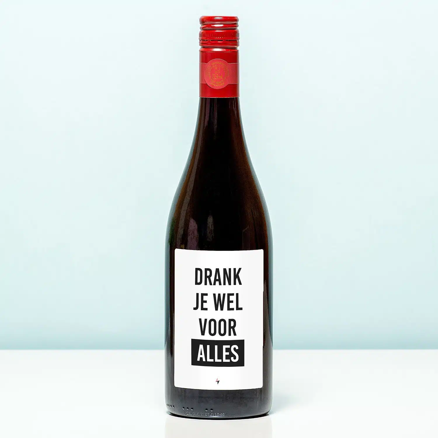Wijnfles Drank je wel voor alles