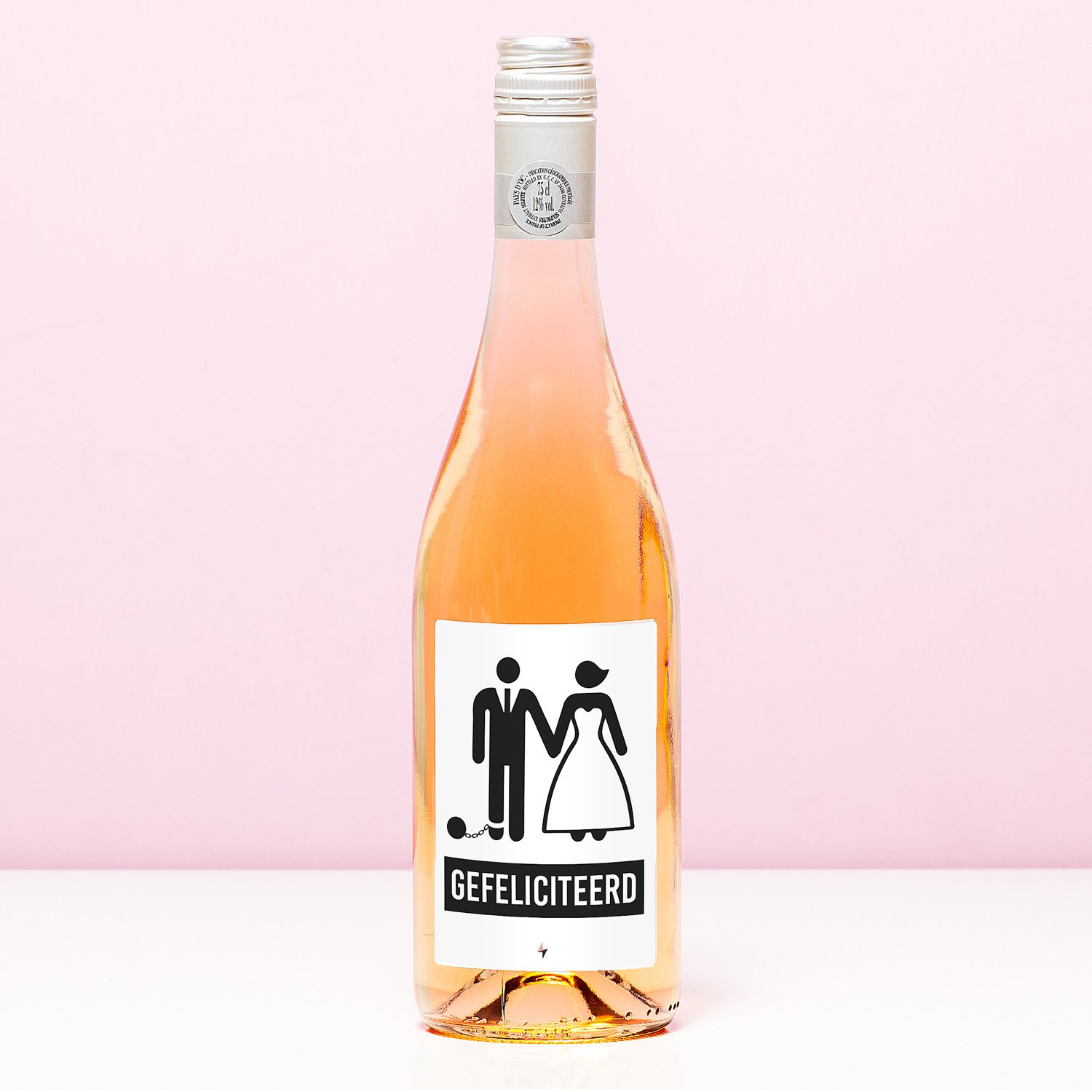 Wijnfles Game Over Bruidspaar - Rosé (Blush Rosé)