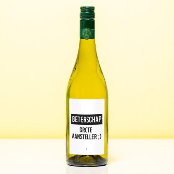 Wijnfles Beterschap aansteller - Wit (Sauvignon Blanc)