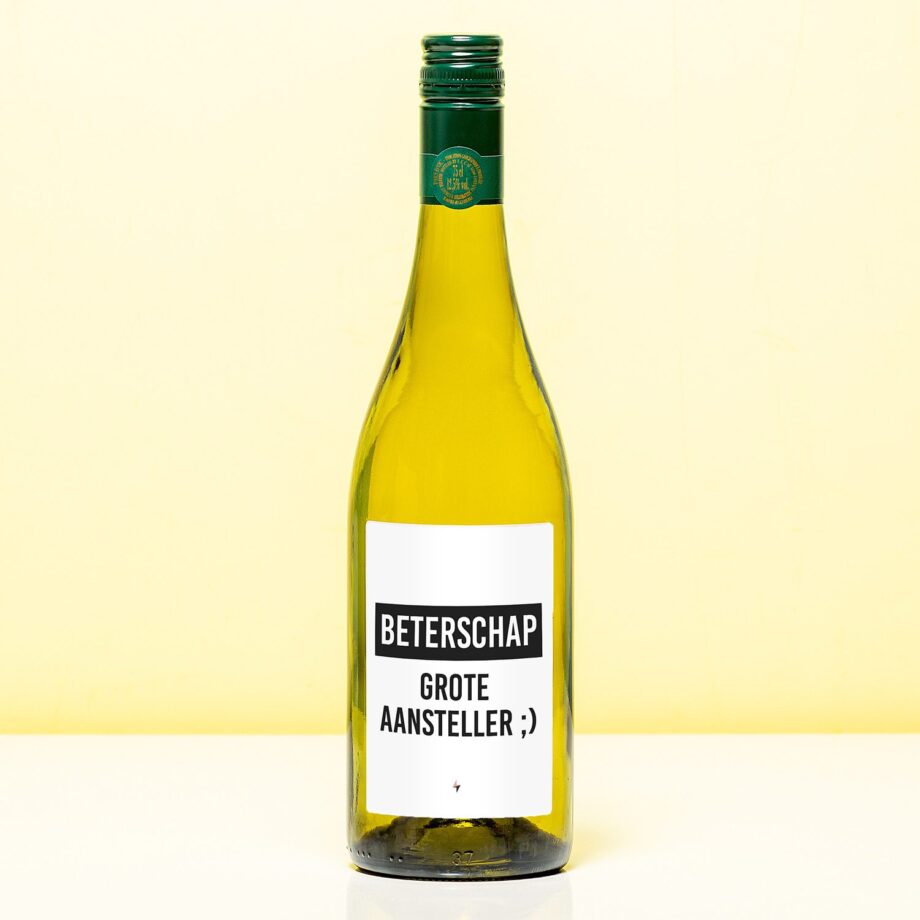 Wijnfles Beterschap aansteller