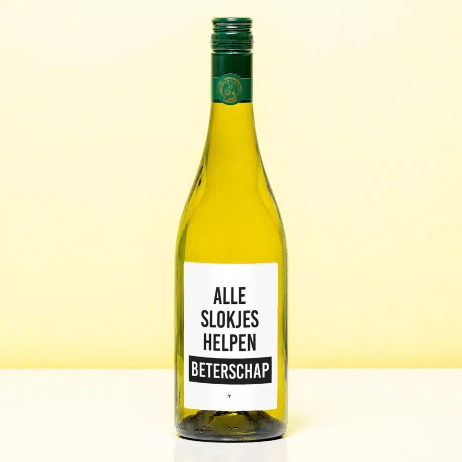 Wijnfles Beterschap alle slokjes helpen