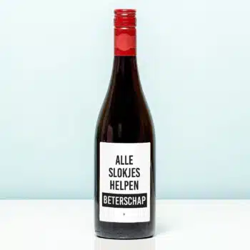 Wijnfles Beterschap alle slokjes helpen - Rood (Merlot)