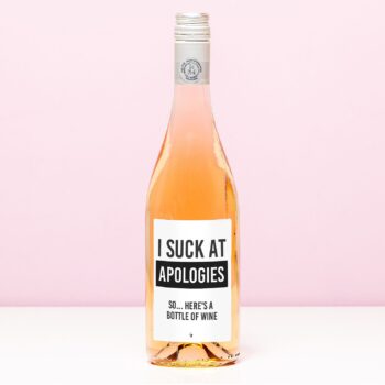 Wijnfles I suck at apologies - Rosé (Blush Rosé)