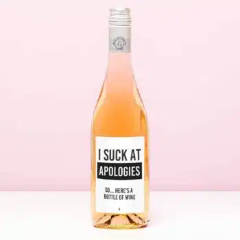 Wijnfles I suck at apologies - Rosé (Blush Rosé)