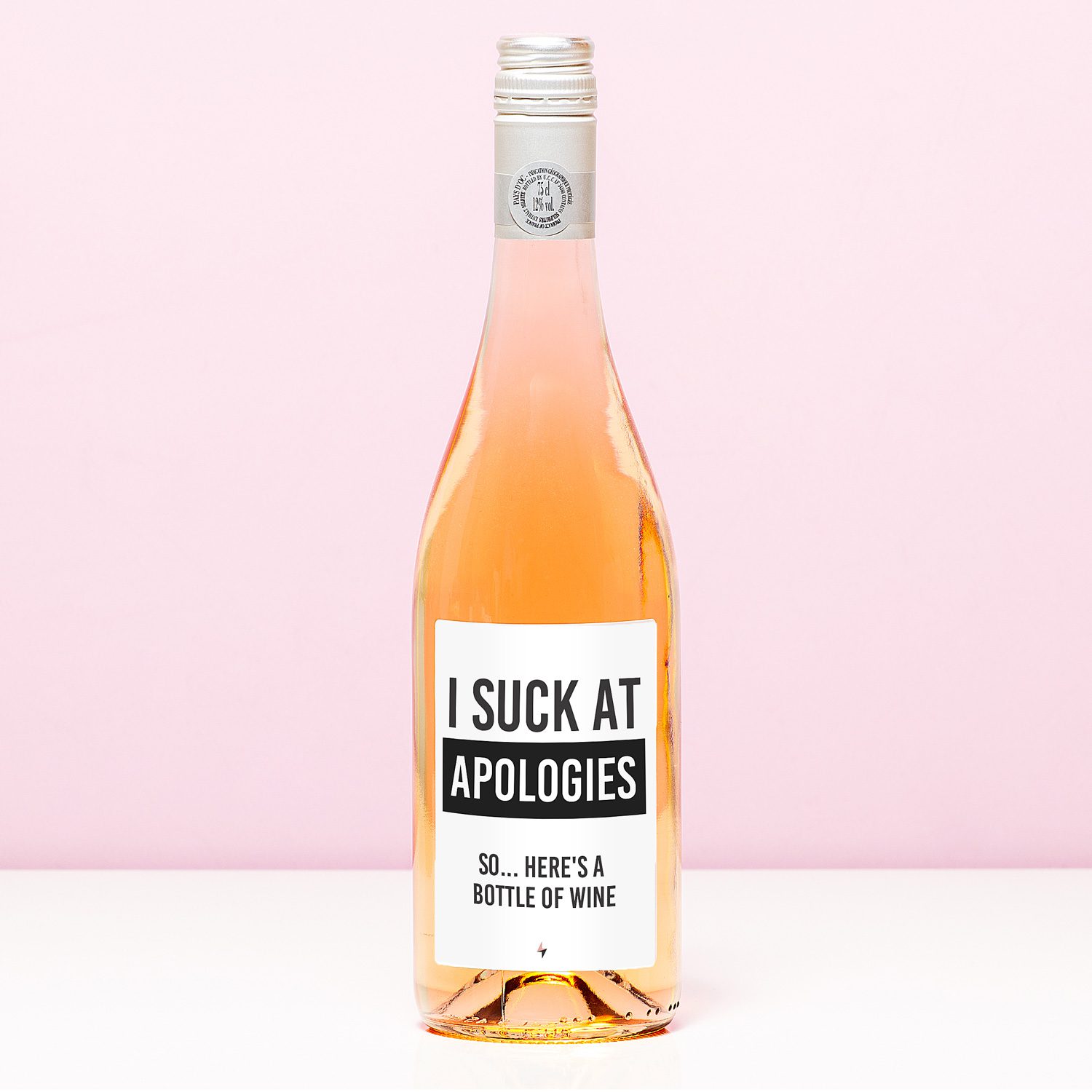 Wijnfles I Suck At Apologies - Rosé (Blush Rosé)