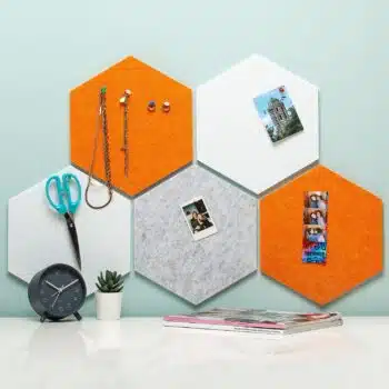 Zelfklevende hexagon prikborden (set van 5)