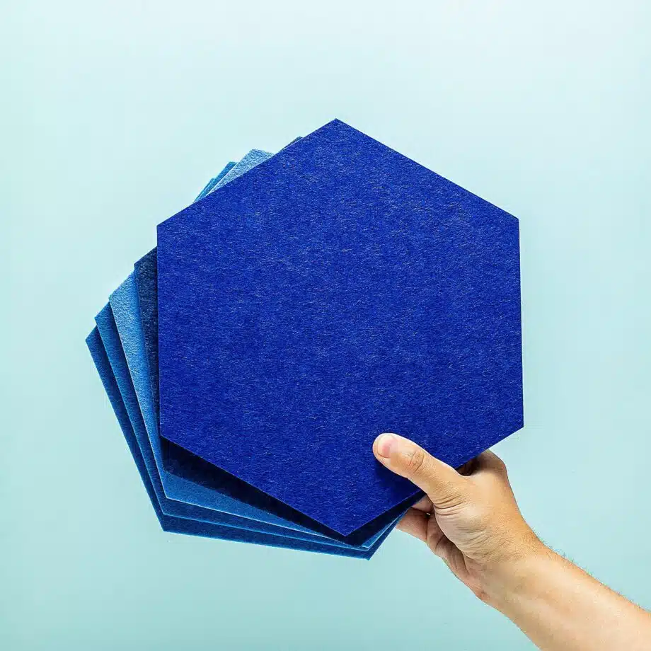 Zelfklevende hexagon prikborden (set van 5)