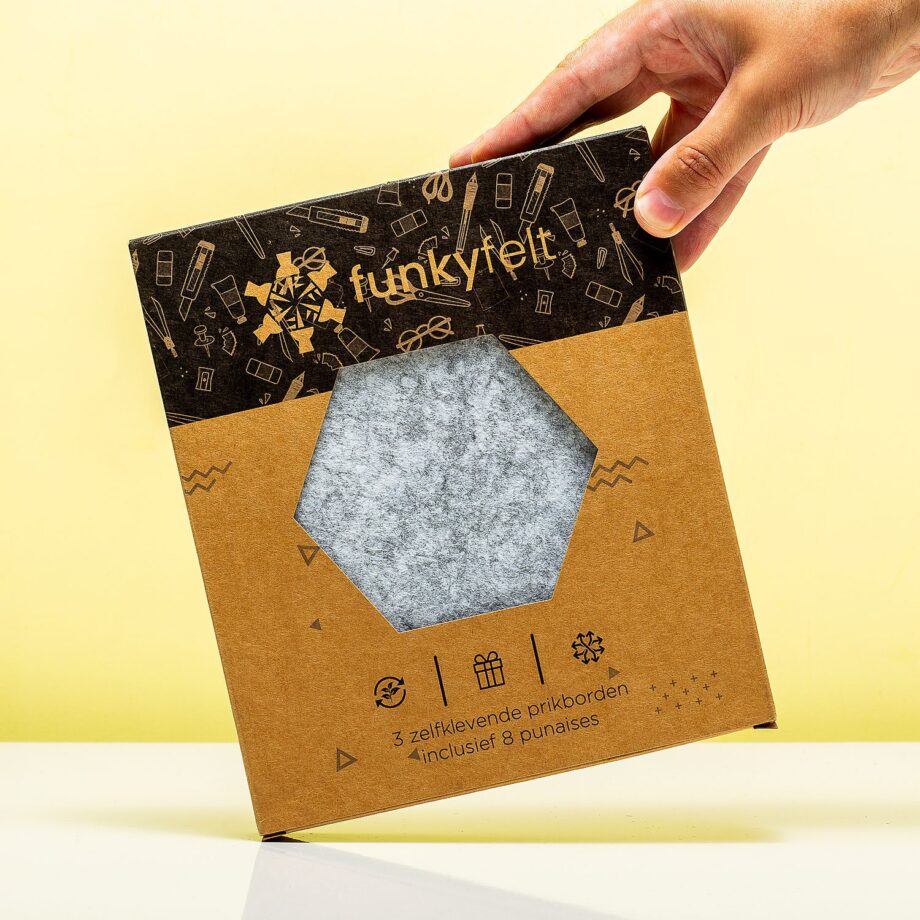 Zelfklevende hexagon prikborden (set van 3)