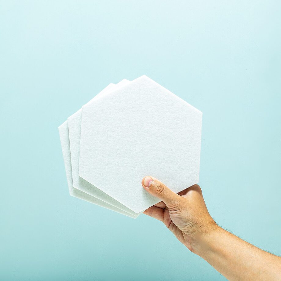 Zelfklevende hexagon prikborden (set van 3)
