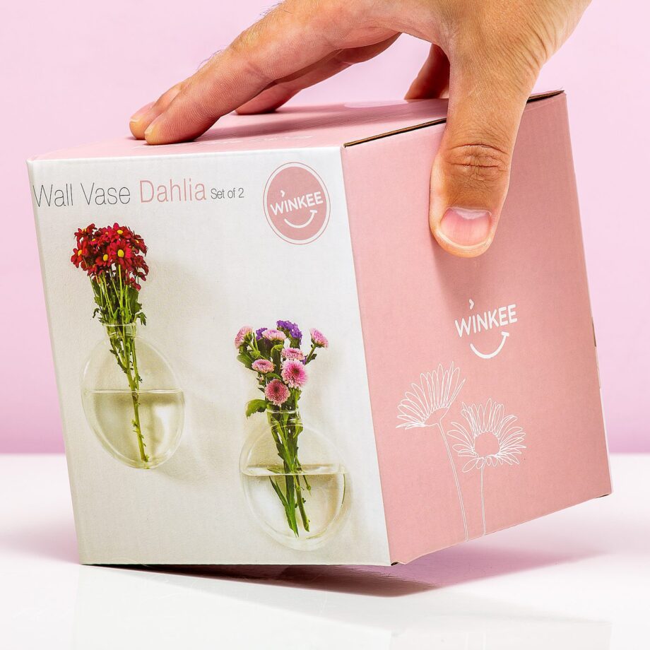 Glazen muurvaasjes (set van 2)