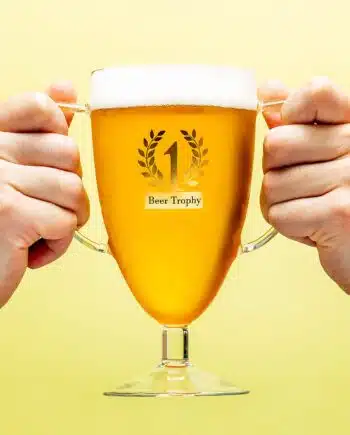 Bier trofee bierglas - met bier
