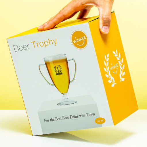 Bier trofee bierglas - in verpakking