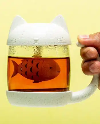 Kat theekop met infuser