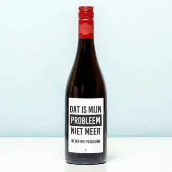 Wijnfles Pensioen niet mijn probleem - Rood (Merlot)
