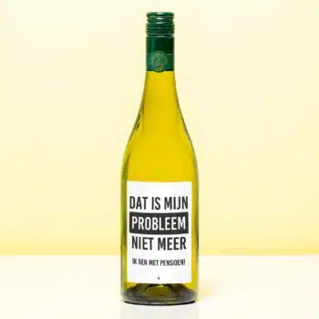 Wijnfles Pensioen niet mijn probleem - Wit (Sauvignon Blanc)