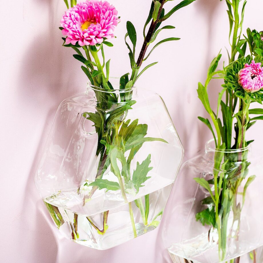 Glazen muurvaasjes (set van 2)