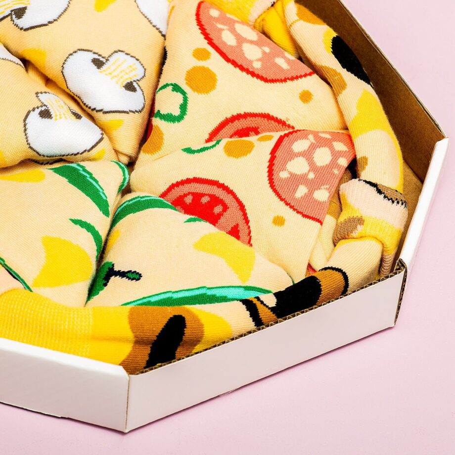 Pizzasokken in doos (set van 4)