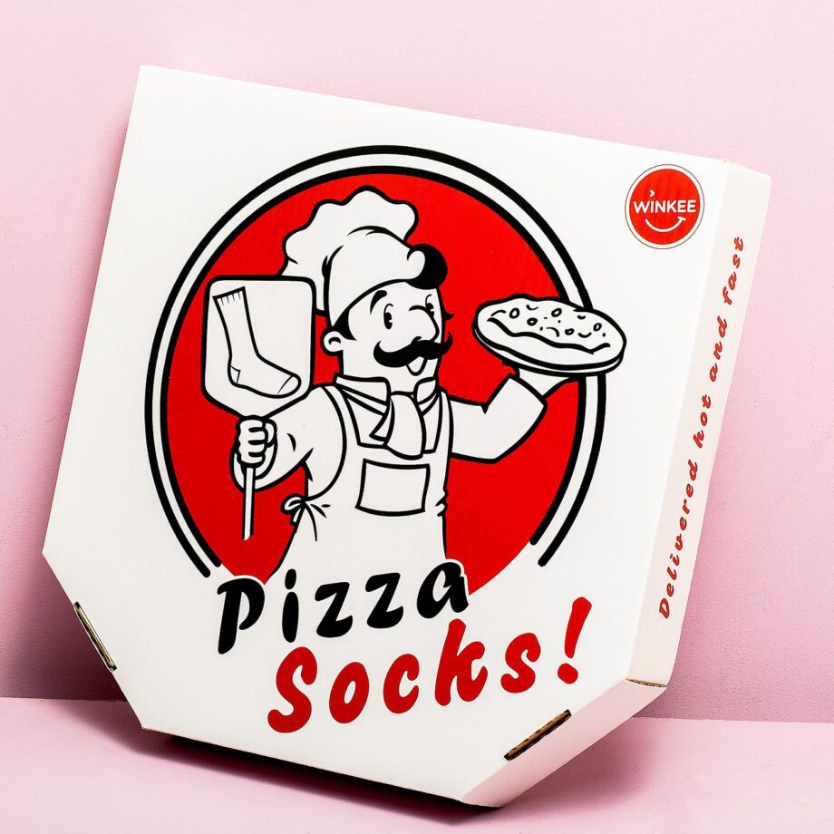 Pizzasokken in doos (set van 4)