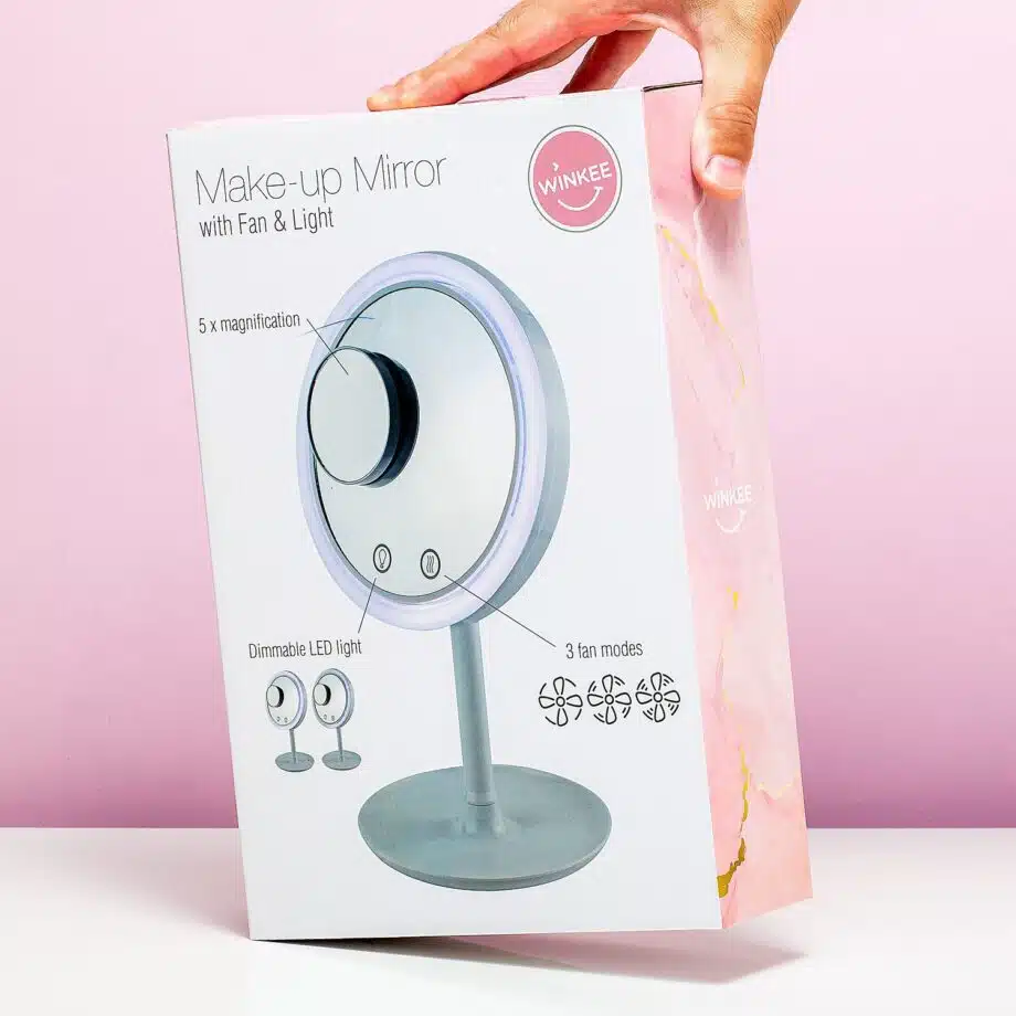 Make-up spiegel met verlichting en ventilator