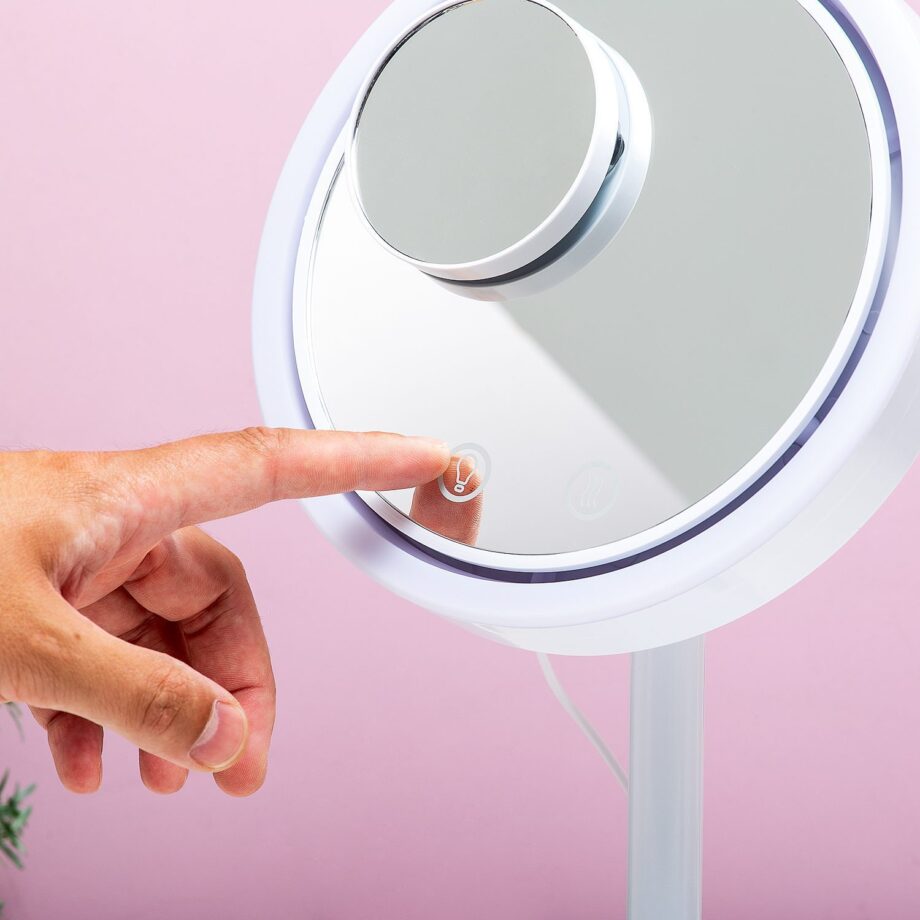 Make-up spiegel met verlichting en ventilator