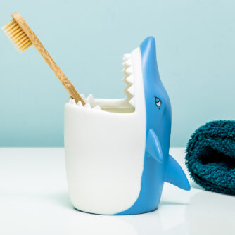 Haai tandenborstelhouder - vooraanzicht