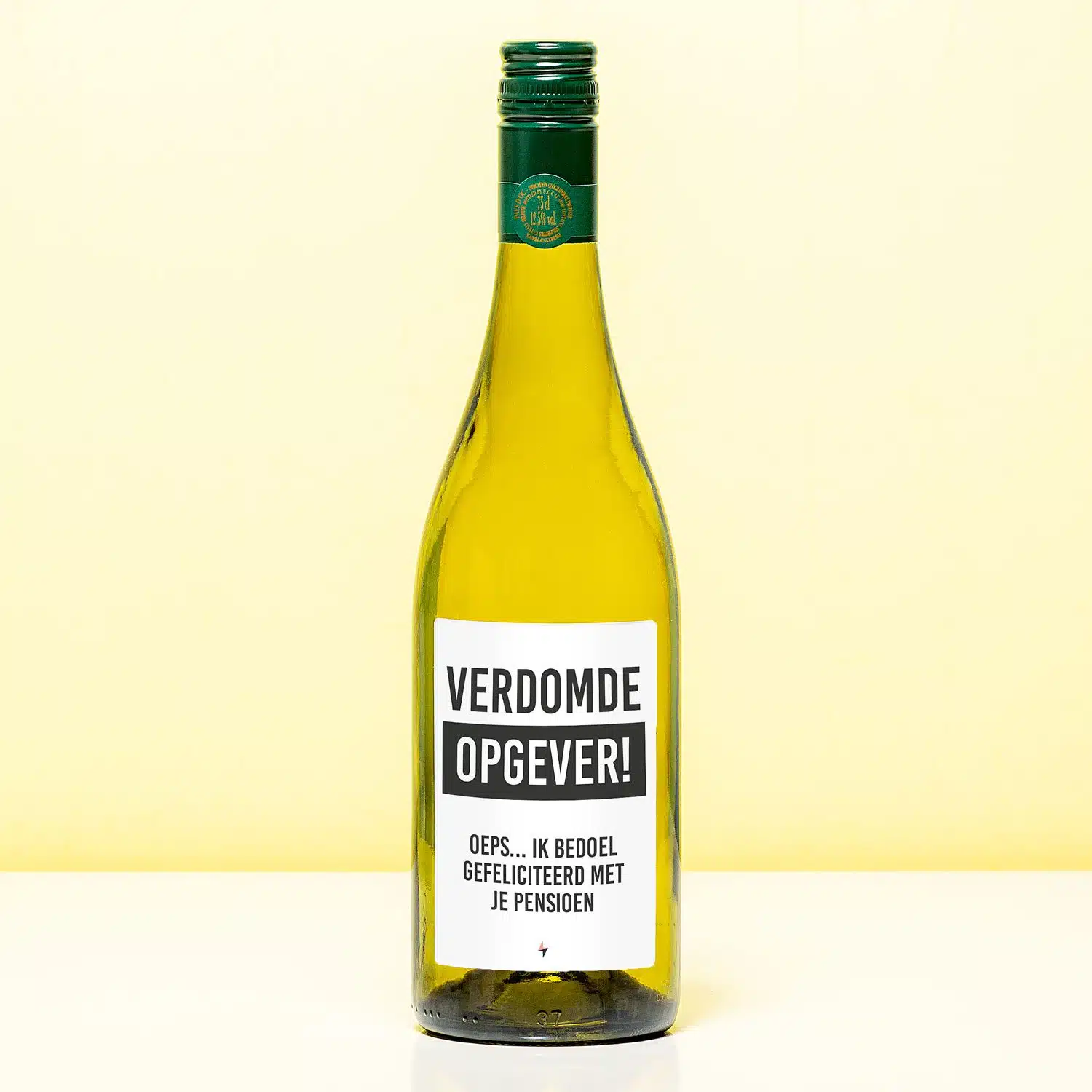 Wijnfles Opgever pensioen