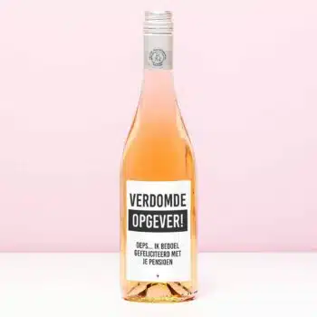Wijnfles Opgever pensioen - Rosé (Blush Rosé)