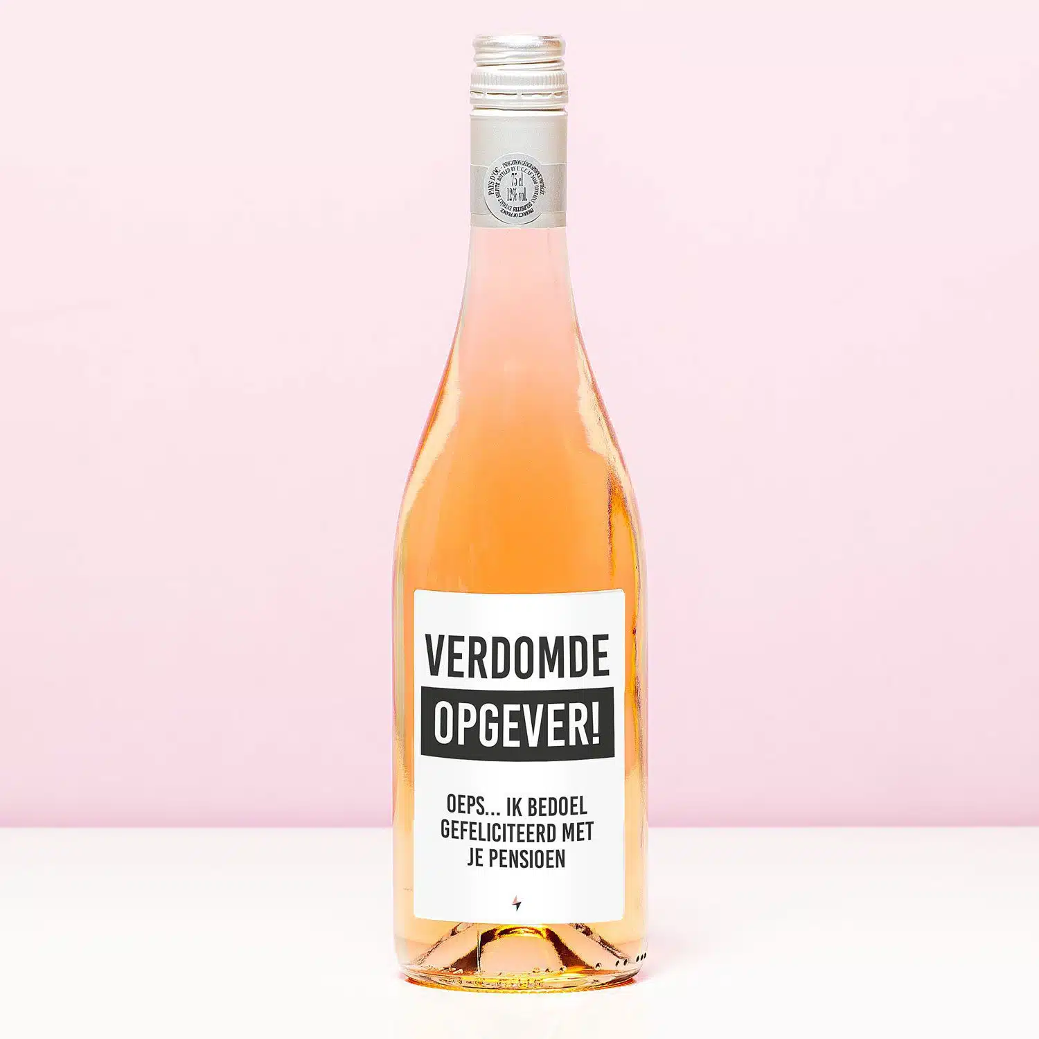 Wijnfles Opgever pensioen