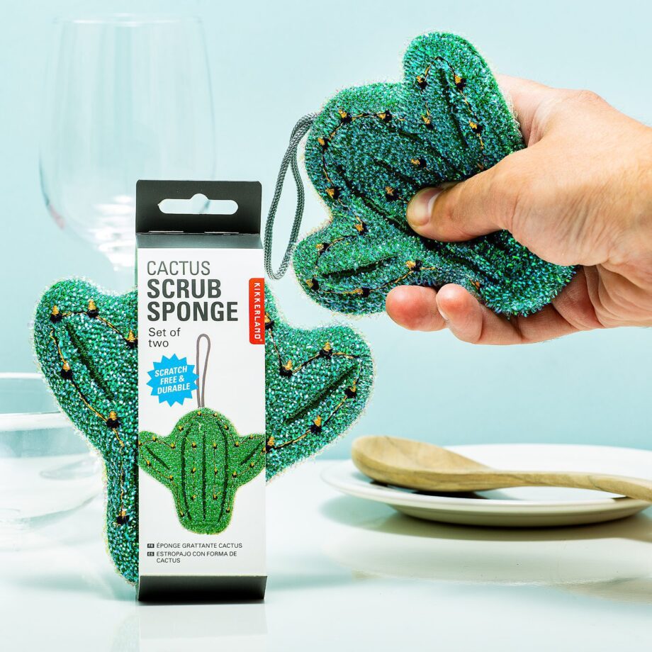 Cactus schuursponsjes (set van 2)