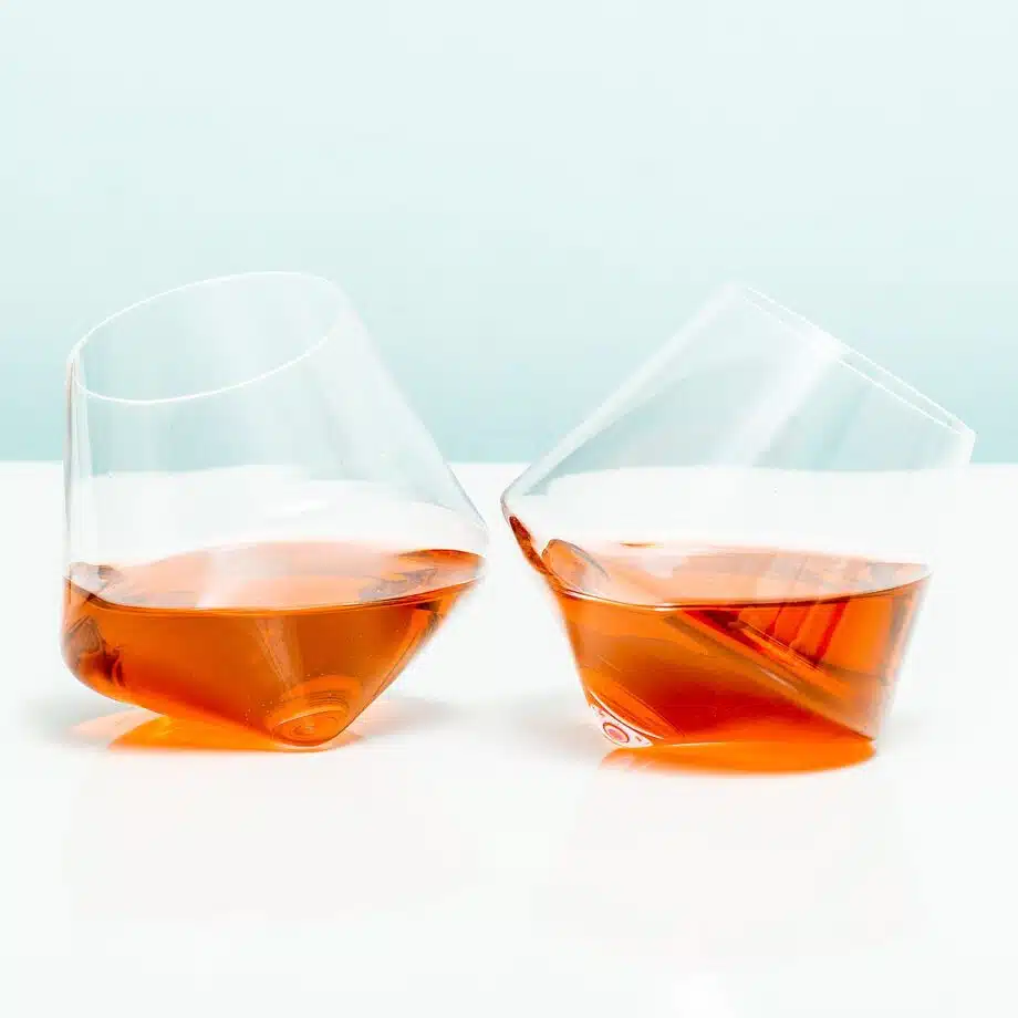 Rollende whiskeyglazen (set van 2)
