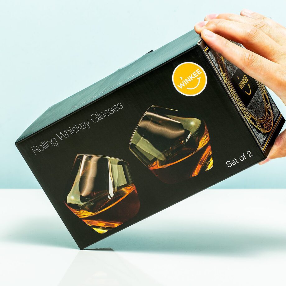 Rollende whiskeyglazen (set van 2)