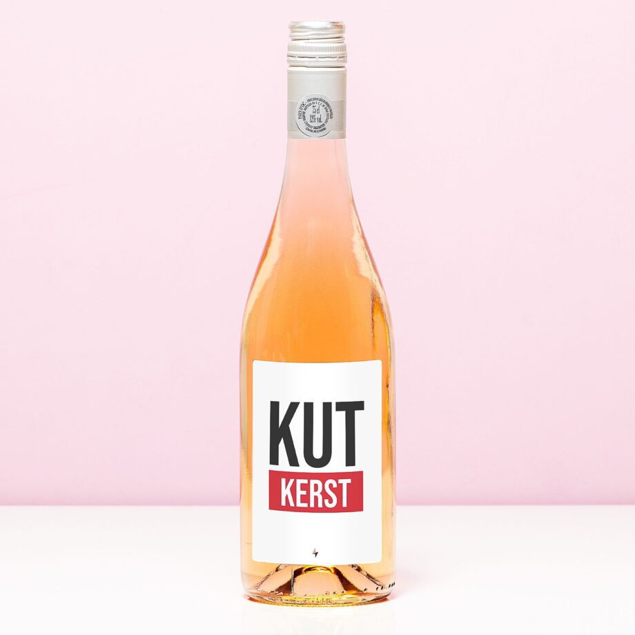 Wijnfles Kut Kerst