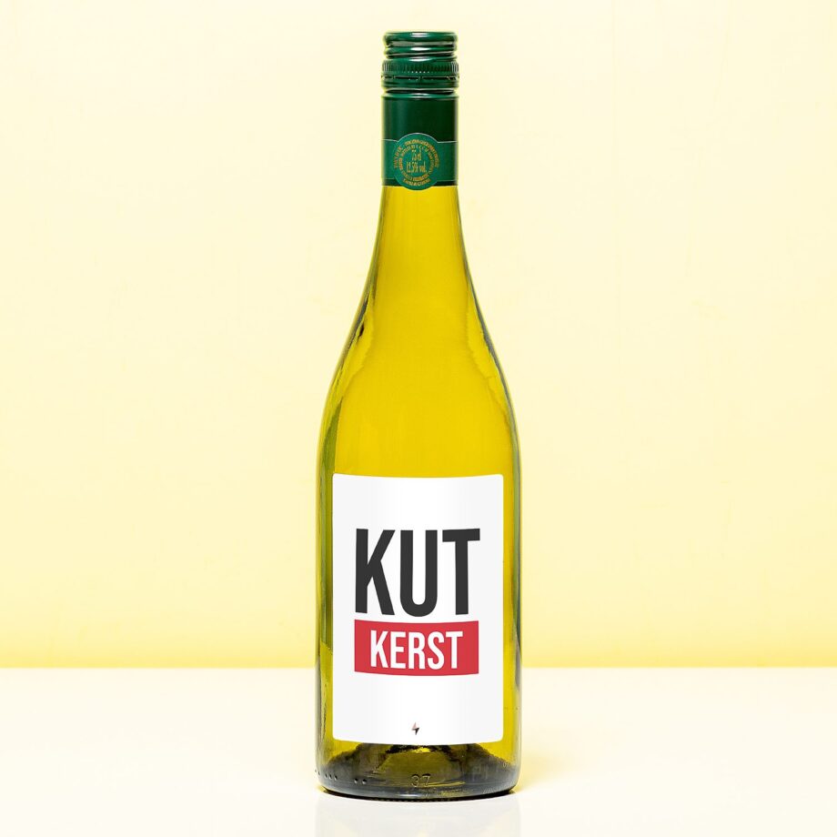 Wijnfles Kut Kerst