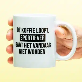 Mok De koffie loopt
