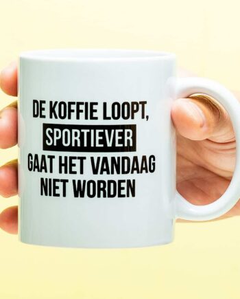 Mok De koffie loopt