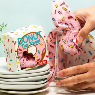 Donut theedoek - verpakking en afdrogen glas