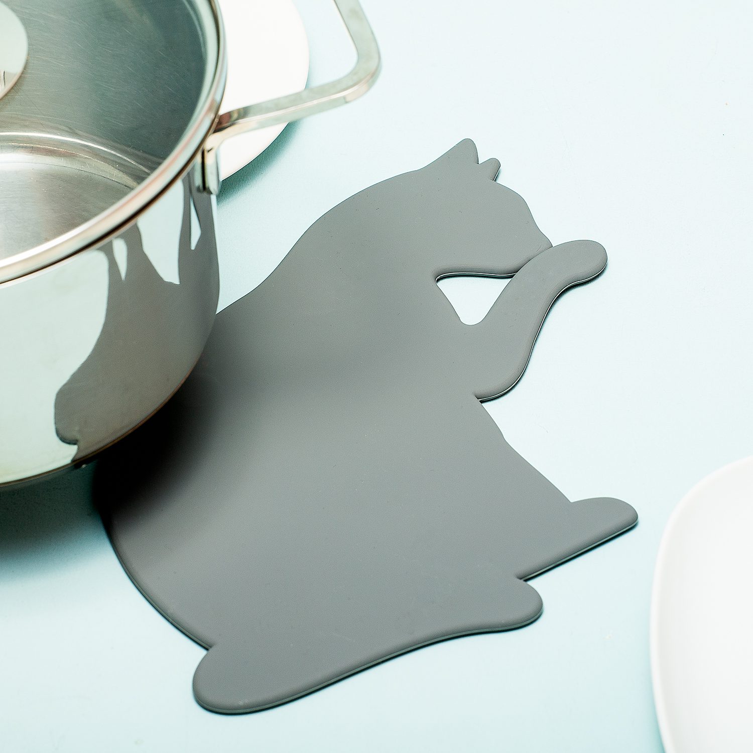 Balvi Onderzetter Kat Feline Grijs Silicone