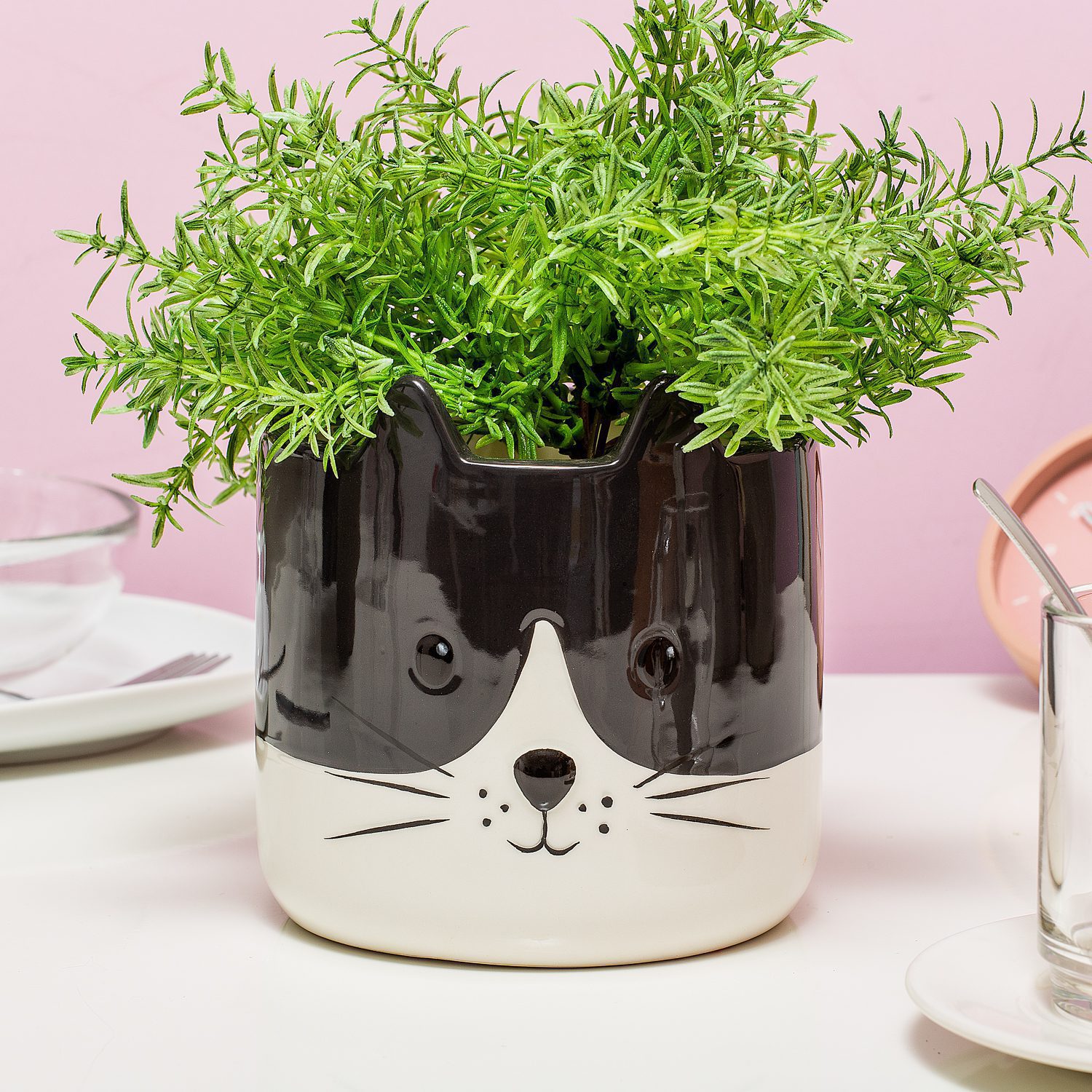 Dieren Bloempot Kat