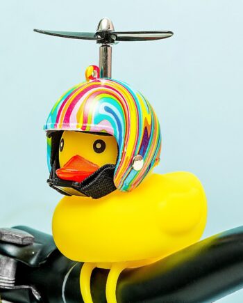 Fiets badeend - Flower Power