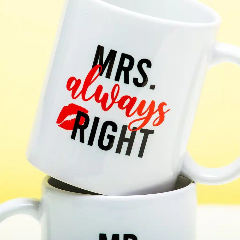 Mok Mr Right & Mrs Always Right (set van 2)